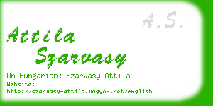 attila szarvasy business card